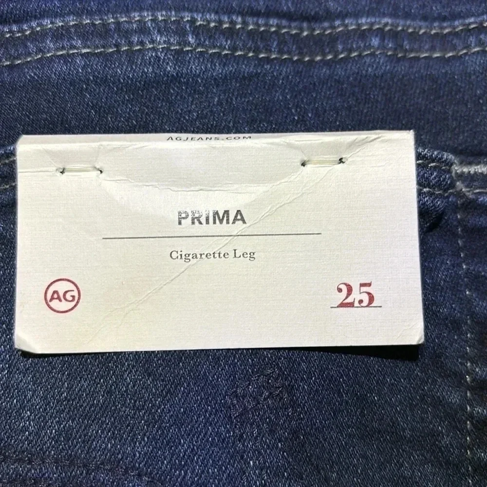 AG Adriano Goldschmied Dark Wash Prima Cigarette Leg Jeans Size 25R